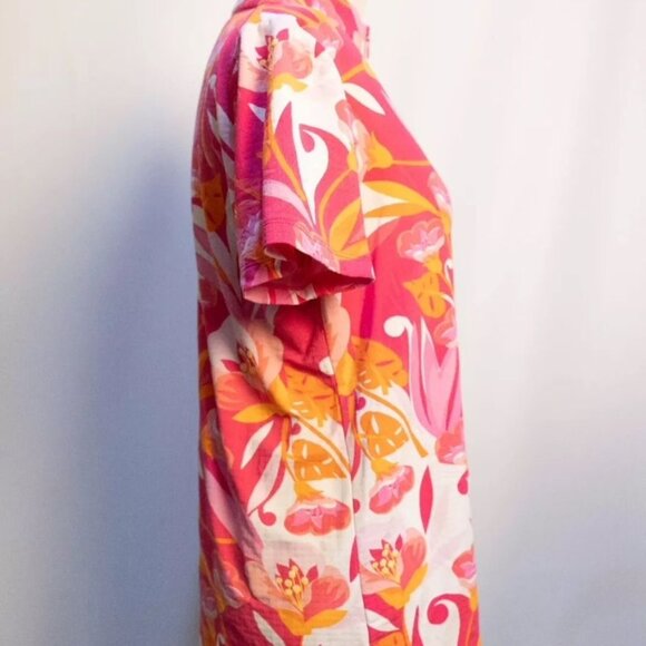 NWT Ladies IBKUL PINK CORAL Short Sleeve Mock Golf Shirt XL - Picture 4 of 6